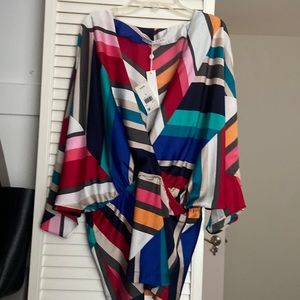 New with tags Trina Turk blouse silk sz XL